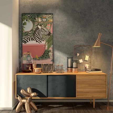 Zebra Splash | Whimsical Illustration | Solo
