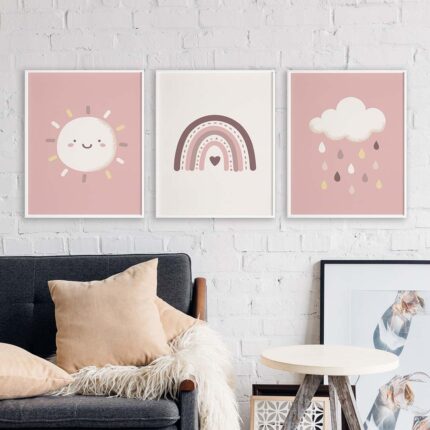 Whimsical Weather | Pastel Art | Set of 3